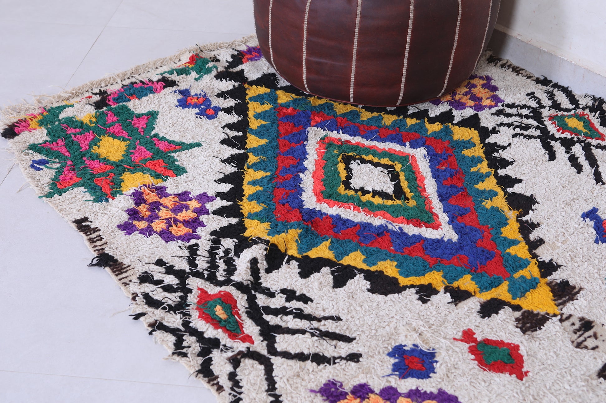 Moroccan azilal rug 3.7 X 7.2 Feet