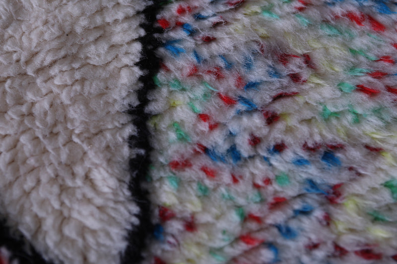 Dazzling Azilal Rug 3.2 x 4.5 FT - Vibrant Vintage Charm - moroccan rug