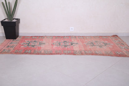 Pink Moroccan Rug Runner 3.4 X 8 Feet