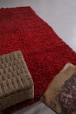 Moroccan solid rug 3.6 x 7.6 Feet