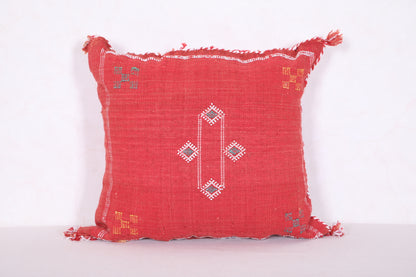 Red Moroccan Kilim Pillow 17.3 INCHES X 18.1 INCHES