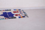 Colorful vintage runner rug 2.3 X 6.4 Feet
