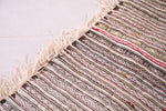 Striped Moroccan Runner Kilim 3 x 7.1 Feet