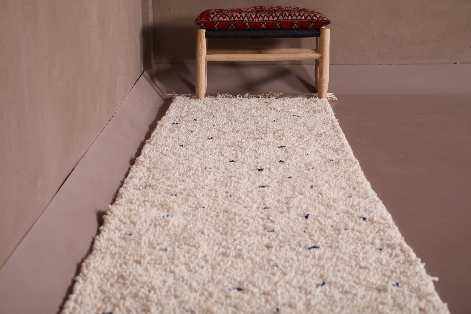 Runner handmade rug, custom wool carpet