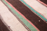 Long Striped Moroccan Kilim Rug 4.5 X 11.2 Feet