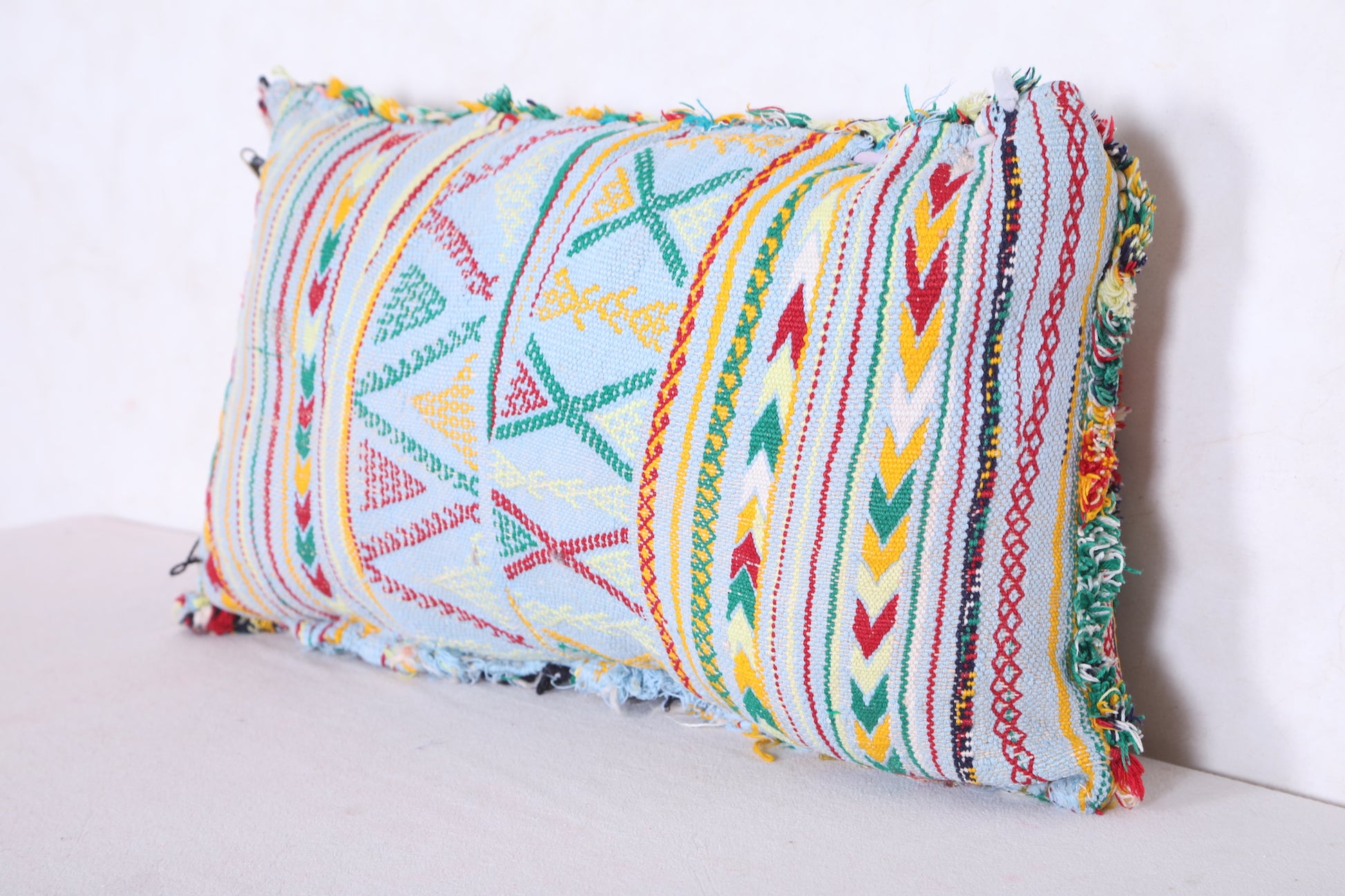 Moroccan handmade kilim pillow 14.1 INCHES X 22 INCHES