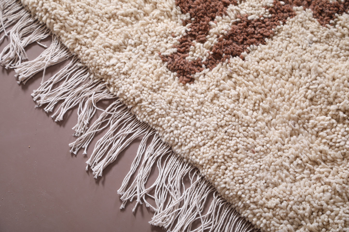 Custom Wool moroccan rug - handmade beni ourain rug