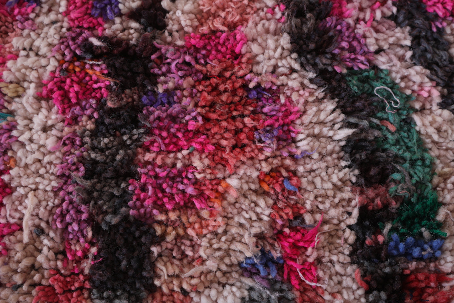 Colorful handmade moroccan runner rug 2.3 X 10.2 Feet