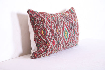 Moroccan handmade kilim pillow 11.8 INCHES X 20.8 INCHES
