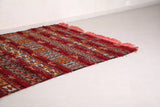 Red Moroccan berber rug 5.9 FT X 9.6 FT