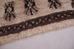 Handmade berber rug 3.4 x 6.6 Feet