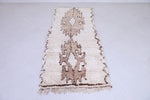 Vintage handmade moroccan berber runner rug 2.8 FT X 6.7 FT