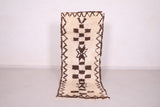 Vintage berber carpet 2.3 X 6.3 Feet