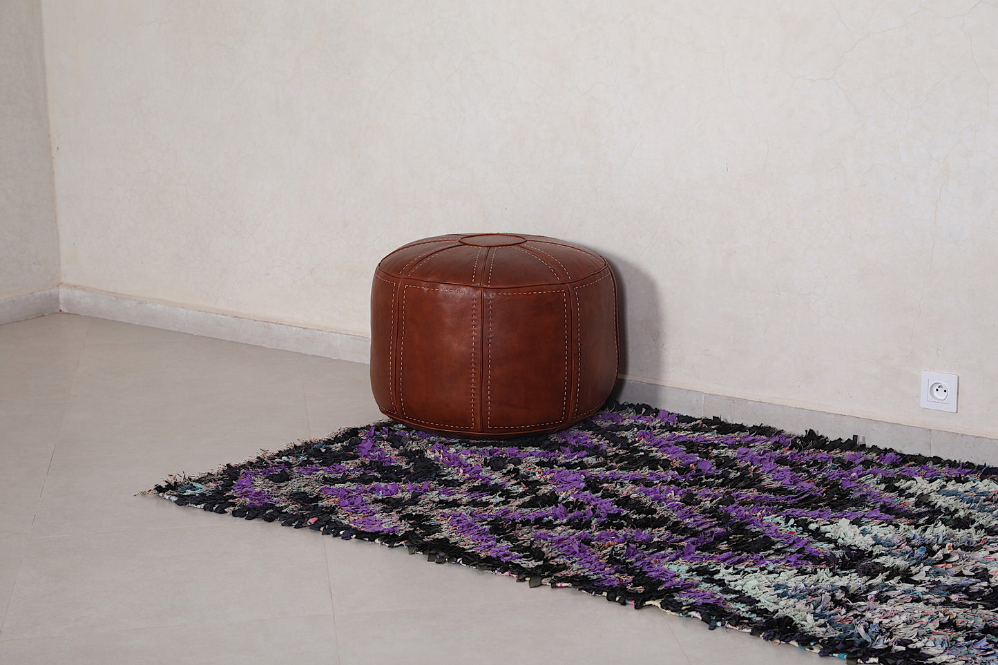 Handmade Moroccan Berber Rug 3.7 x 7.7 Feet