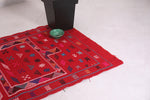 Handwoven Red kilim rug 3.4 ft x 4.8 ft