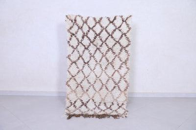 Moroccan Runner Rug – Handwoven Neutral Tones 2.7 x 5 FT - Runner moroccan rugs