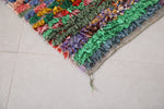 colorful moroccan boucherouite rug 3.3 X 6 Feet
