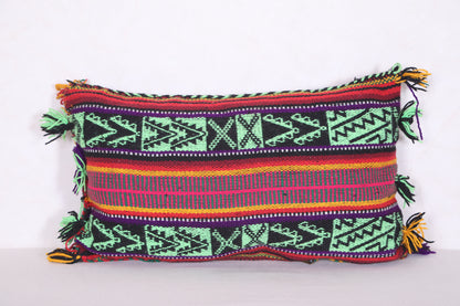 Vintage Moroccan Kilim Pillow 14.9 INCHES X 24.4 INCHES