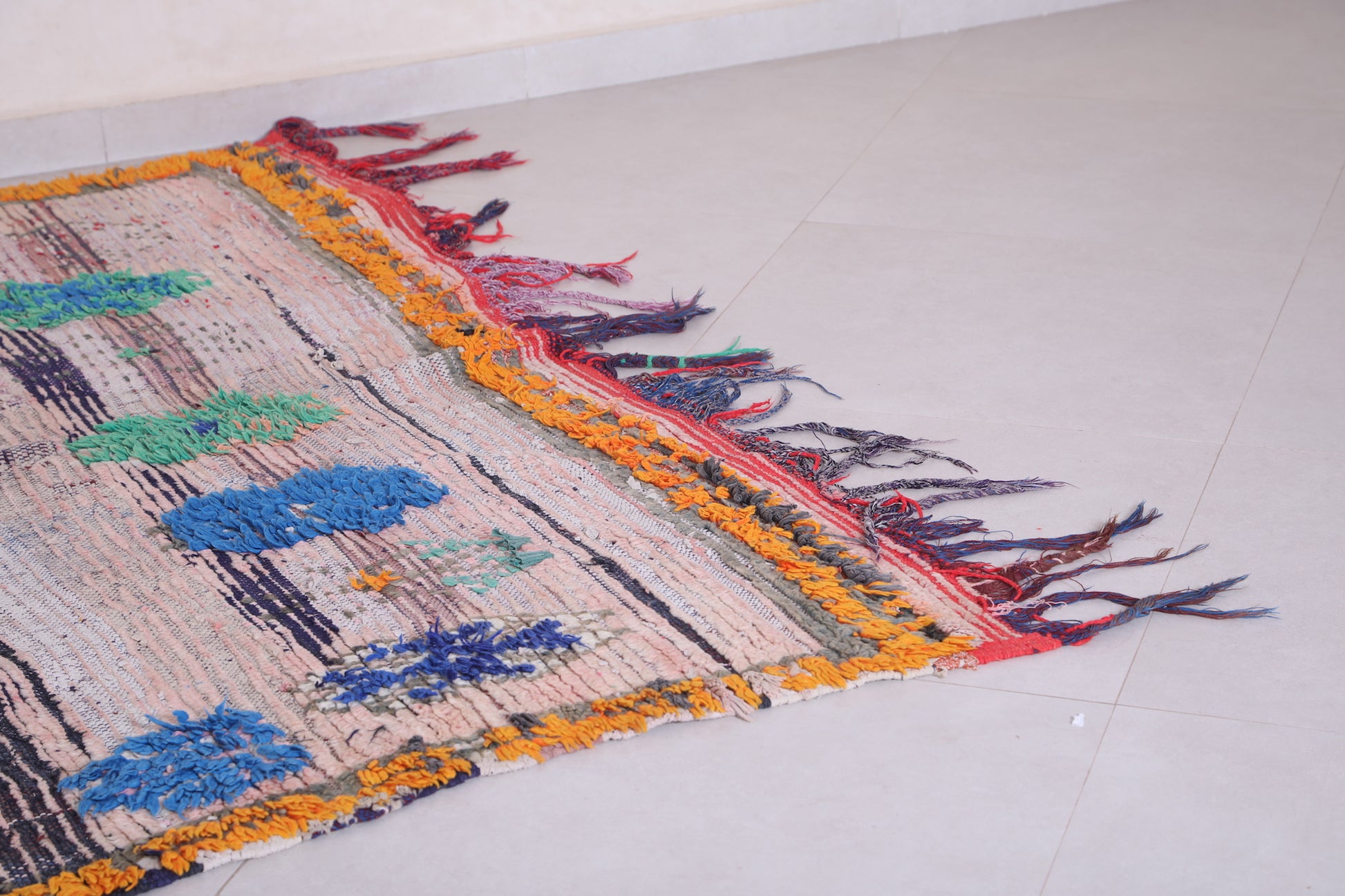 Old moroccan rug 5.8 X 7.9 Feet