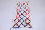 Vintage handmade moroccan berber runner rug 2.4 FT X 5.1 FT