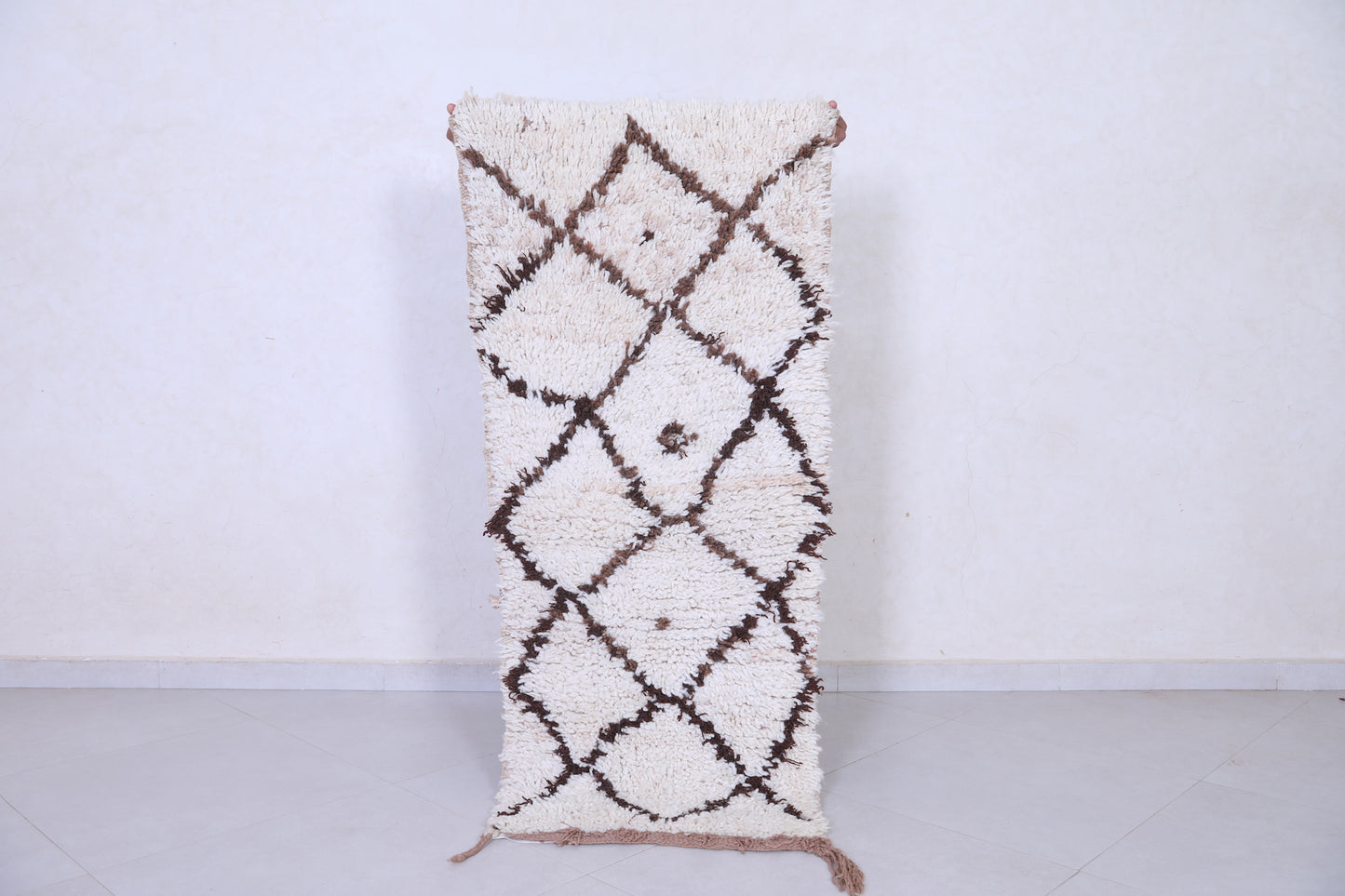 Vintage handmade moroccan berber runner rug 2.2 FT X 5.3 FT