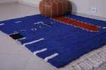 Blue Moroccan area rug 4.8 FT X 6.1 FT