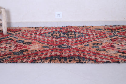 Hand woven berber rug 3.3 X 6.9 Feet
