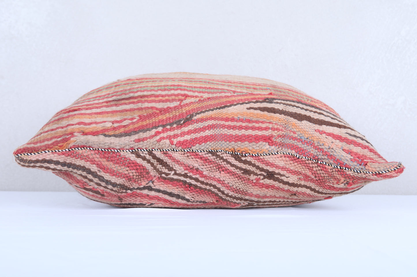Vintage moroccan handwoven kilim pillow 16.5 INCHES X 19.2 INCHES