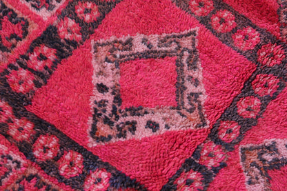 Vintage runner moroccan rug 3.8 X 6.7 Feet