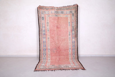 Vintage Moroccan Rug 4.6 x 9 Feet - Handwoven Wool Area Rug - moroccan rug