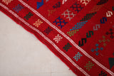 Red moroccan rug 3.2 X 4.8 Feet