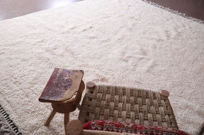 Handmade Moroccan Rug - Simple Berber custom Carpet