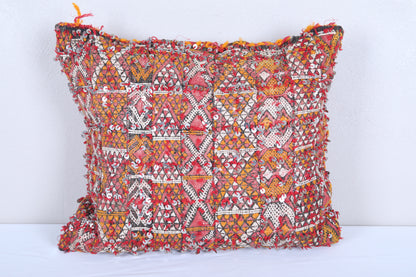 Vintage moroccan handwoven kilim pillow 16.1 INCHES X 18.5 INCHES