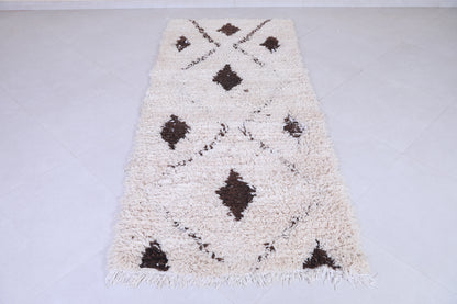 Vintage handmade moroccan berber runner rug 3.2 FT X 7.6 FT