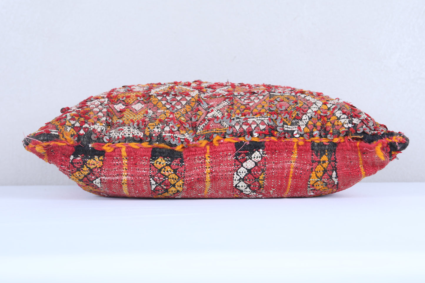 Vintage moroccan handwoven kilim pillow 16.1 INCHES X 18.5 INCHES
