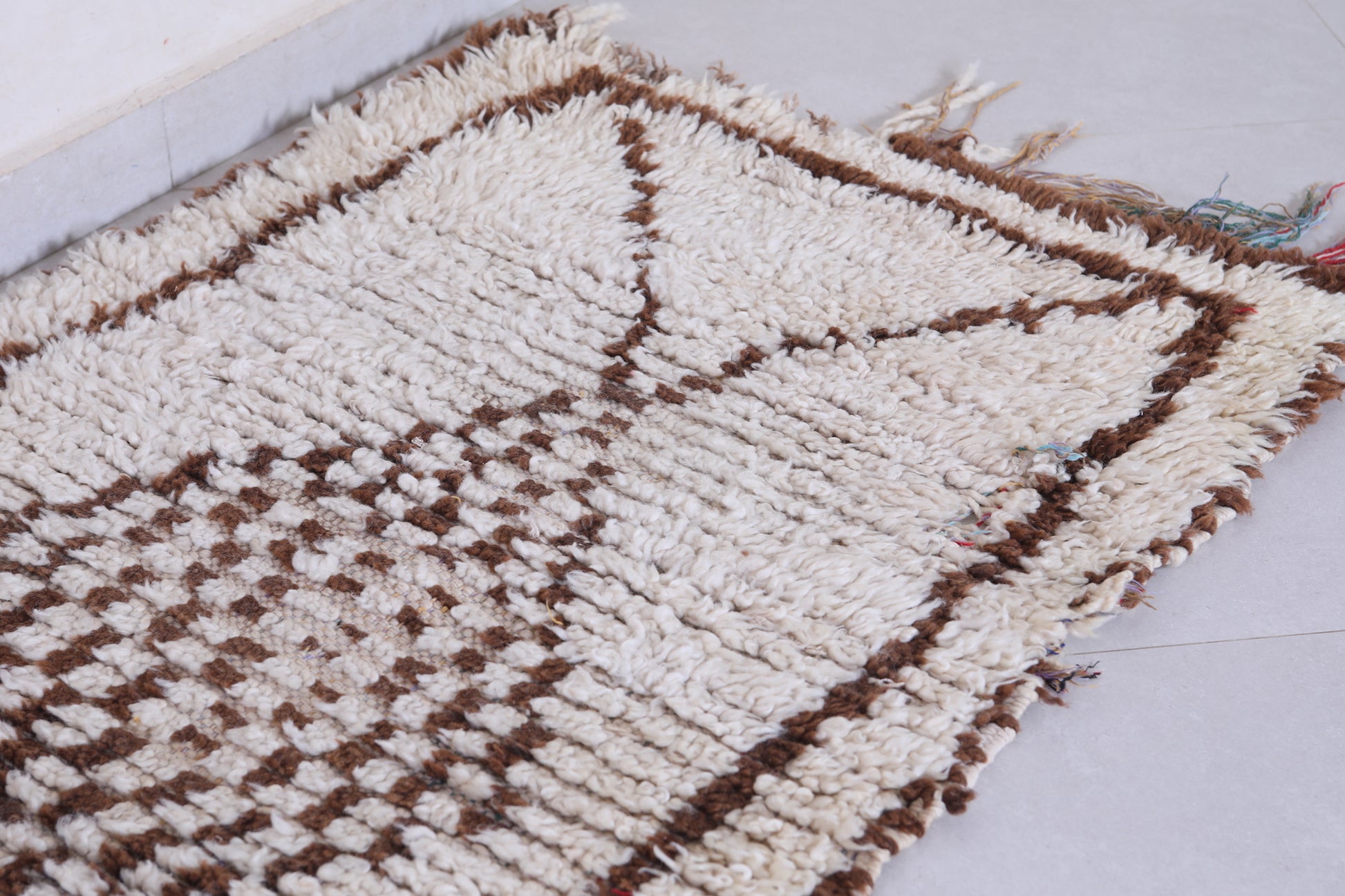 Vintage handmade moroccan berber runner rug  2.2 FT X 5.4 FT