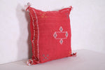 Red Moroccan pillow 16.9 INCHES X 18.1 INCHES