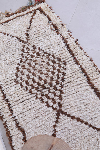 Vintage handmade moroccan berber runner rug  2.2 FT X 5.4 FT