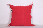 Red Moroccan pillow 16.9 INCHES X 18.1 INCHES