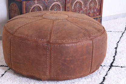 Moroccan Leather Pouf - Handmade Moroccan Pouf