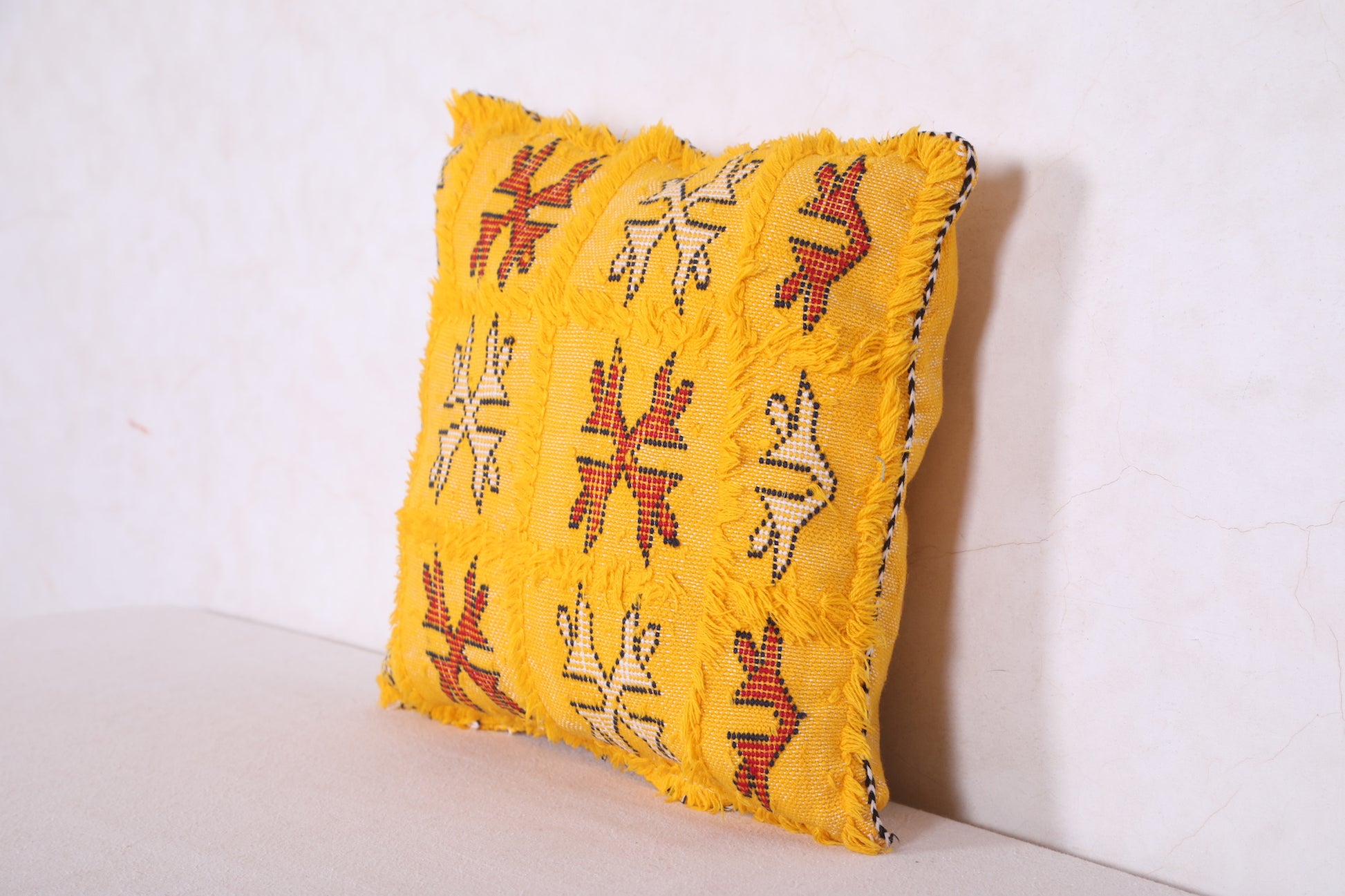 Berber Pillow Yellow 14.1 INCHES X 14.5 INCHES