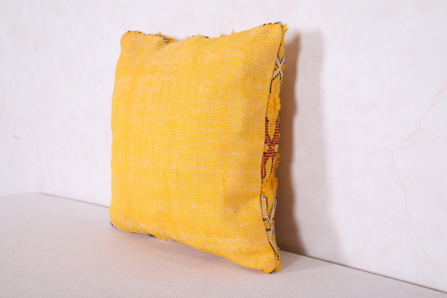 Berber Pillow Yellow 14.1 INCHES X 14.5 INCHES