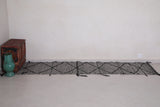 Grey Long Runner Moroccan Rug 2.4 X 10 Feet