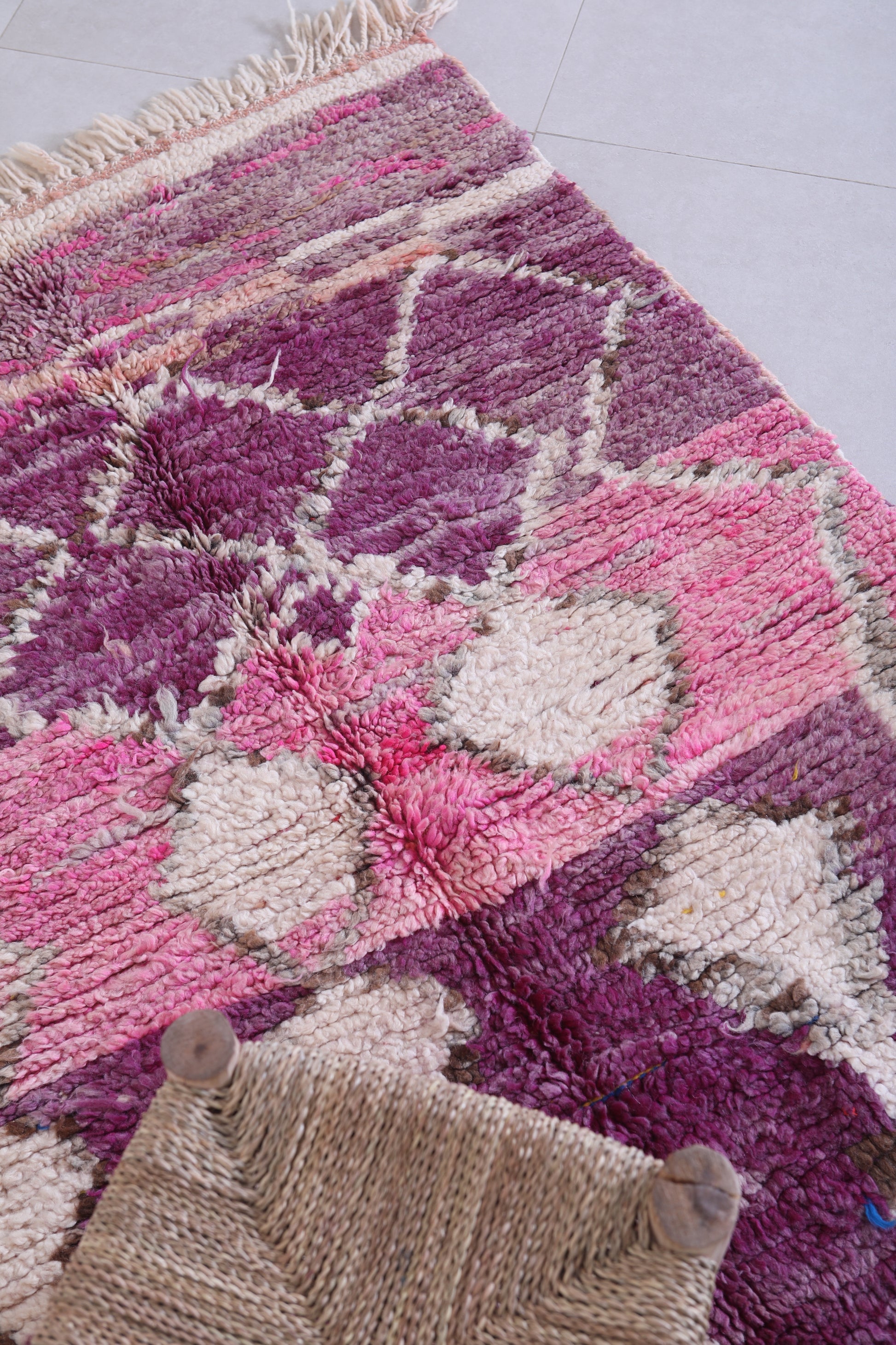 purple moroccan rug 3.5 X 5.3 Feet