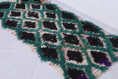 Vintage handmade moroccan berber runner rug 2.2 FT X 5.8 FT