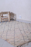 Beni ourain rug 3.9 X 6.8 Feet