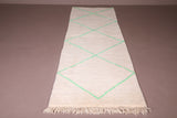 hallway beni ourain rug with mint green 2.8 x 9.2 Feet