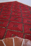 Crimson Red Morrocan rug 6.1 FT X 8.9 FT