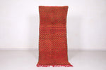 Vintage moroccan berber handmade runner rug 2.7 FT X 6.6 FT
