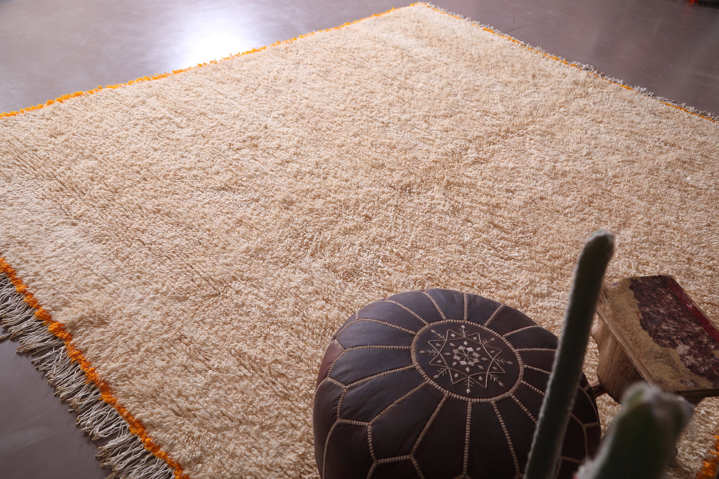 Custom Moroccan beige rug - Handmade berber carpet